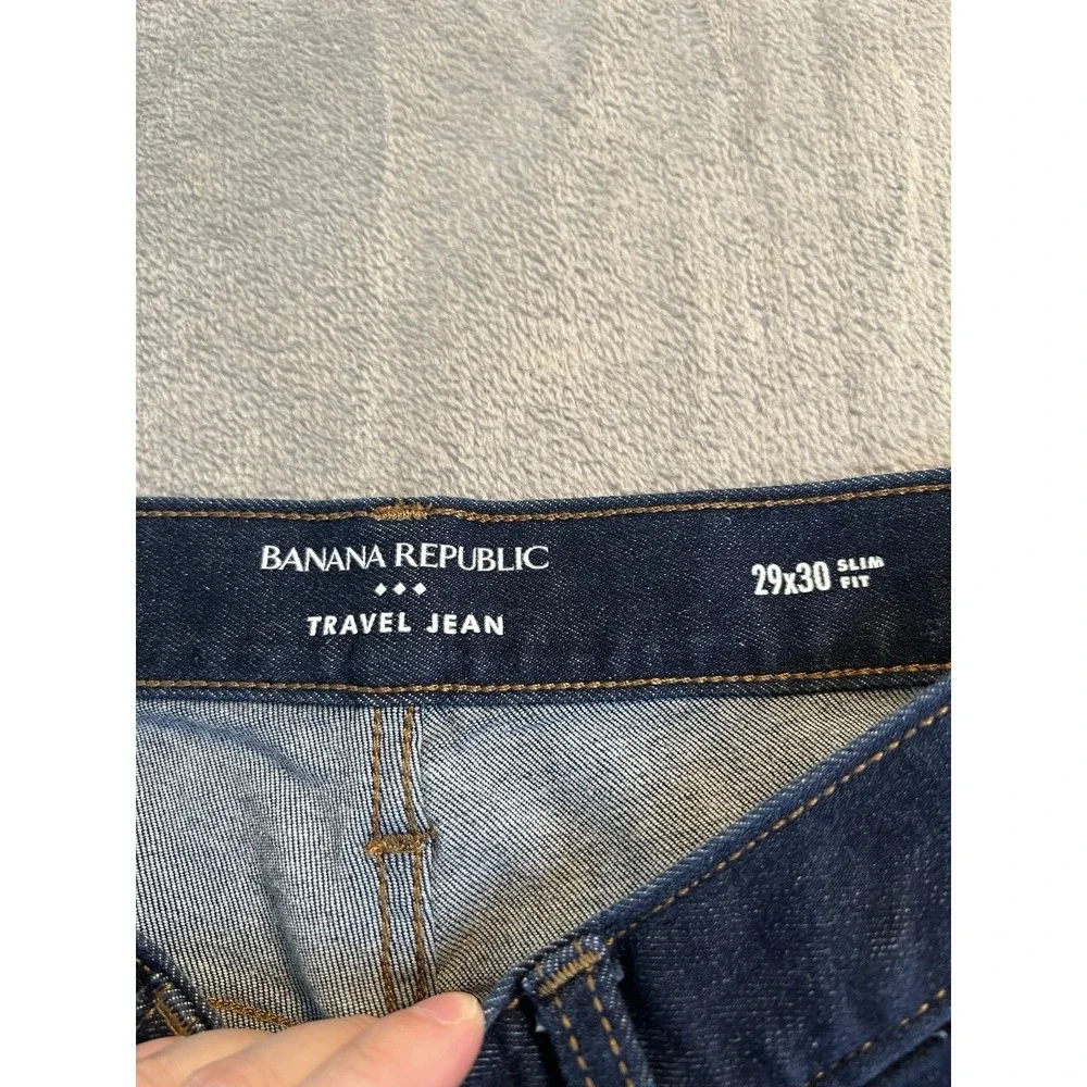 Banana Republic Mens Travel Jeans 29x30 Dark Wash Slim Fit Denim Pants